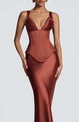 Rowan Corset - Rust